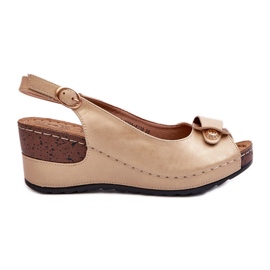 Női világos ékszandál komfortcipő bézs Efravia