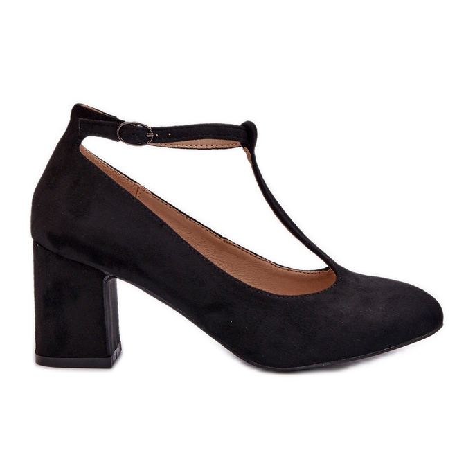 Fekete Raniyah Eco Suede sarokpumpák