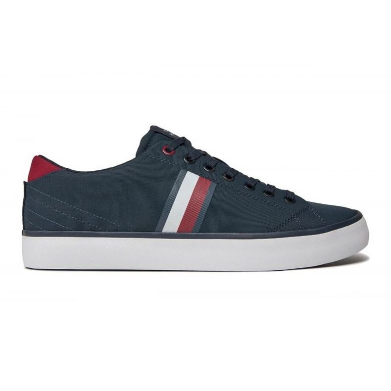 Tommy Hilfiger Vulc Low Stripes hálós cipő FM0FM04946 DW5 kék Tommy Hilfiger Vulc Low Stripes hálós cipő FM0FM04946 DW5 kék
