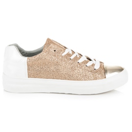 Kylie Kötött tornacipő csillámmal sárga Kylie Kötött tornacipő csillámmal sárga