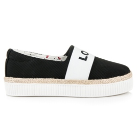 Kylie Love &amp; Peace Espadrilles fekete
