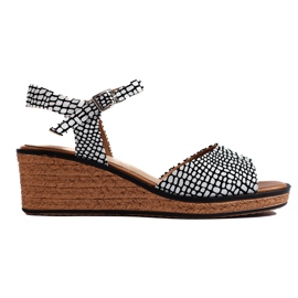 Kényelmes női ékszandál a Sergio Leone-tól fehér