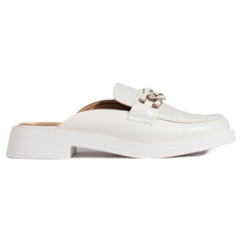 Fehér teljes platformos öszvérek