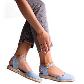 Kék espadrillák nyitott sarokkal Big Star FF274532