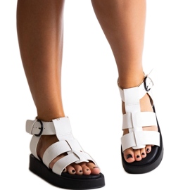 Fehér platformszandál Big Star NN274072