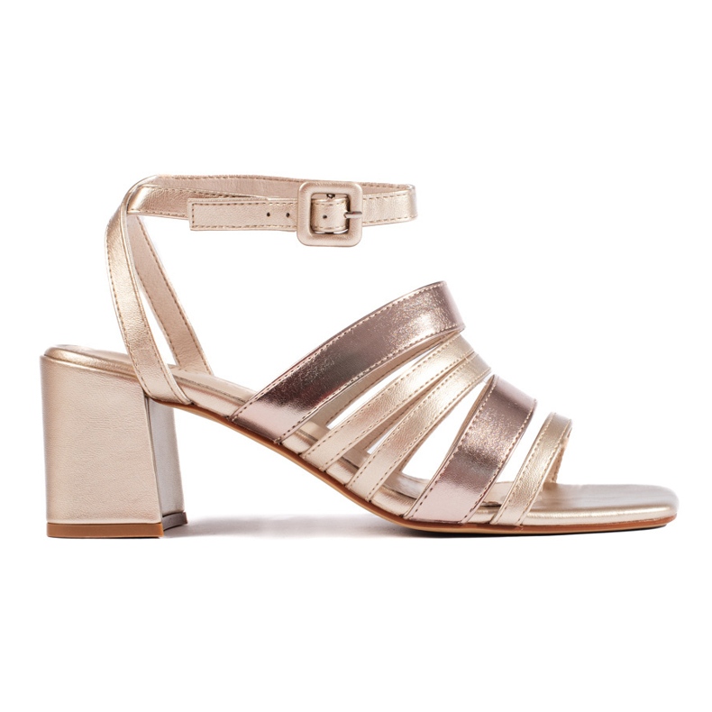 Sabrina Sergio Leone arany színű női szandál pántokkal aranysárga