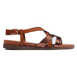 Barna női lapos szandál, Sergio Leone