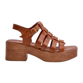 Zazoo 40410 női bőrszandál, barna