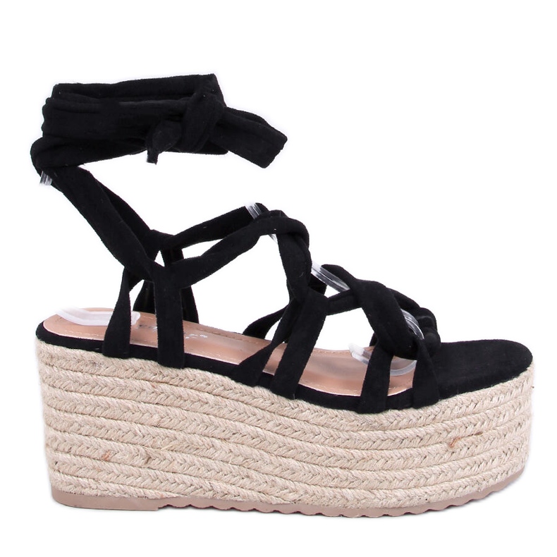 Platform espadrillák a Manon Black-től fekete