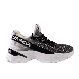 Fehér és szürke fényes masszív tornacipő a Senai-tól fekete