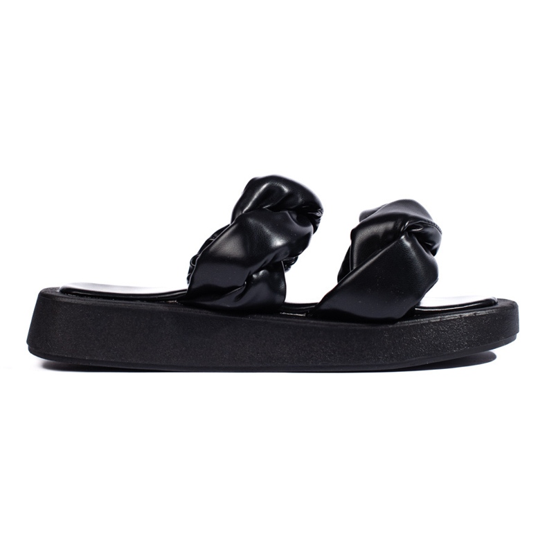Fekete flip-flop vastag talppal