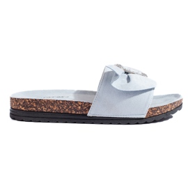 Kék papucsok parafa talppal