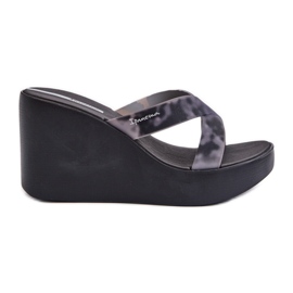 Női Wedge Flip Flop 83520 Ipanema High Fashion Slide Fem fekete