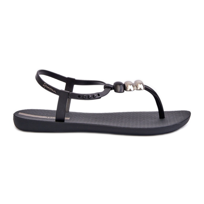 Női lapos szandál, flip-flop 83507 Ipanema osztály, felfújt szandál, fekete