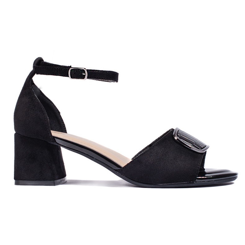 Fekete magas sarkú szandál Sergio Leone-tól