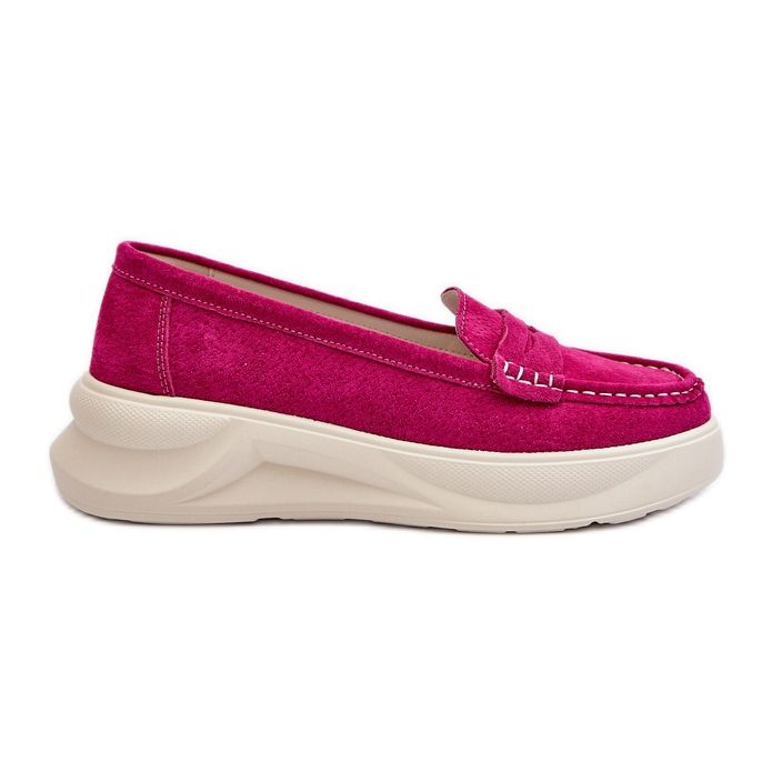 Velúr női mokaszinok Fuchsia Filidia rózsaszín