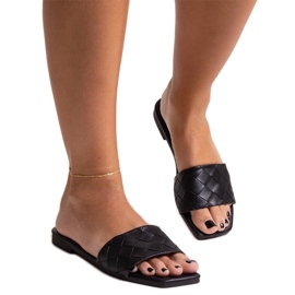 Fekete flip-flop steppelt Hakimi talpbetéttel