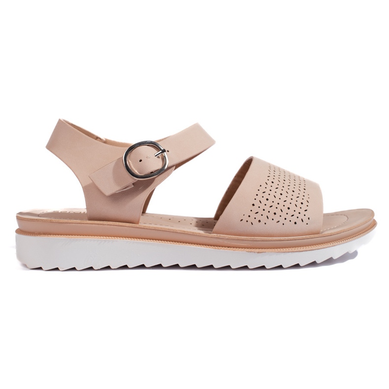 A márka világos rózsaszín platformszandálja Sergio Leone