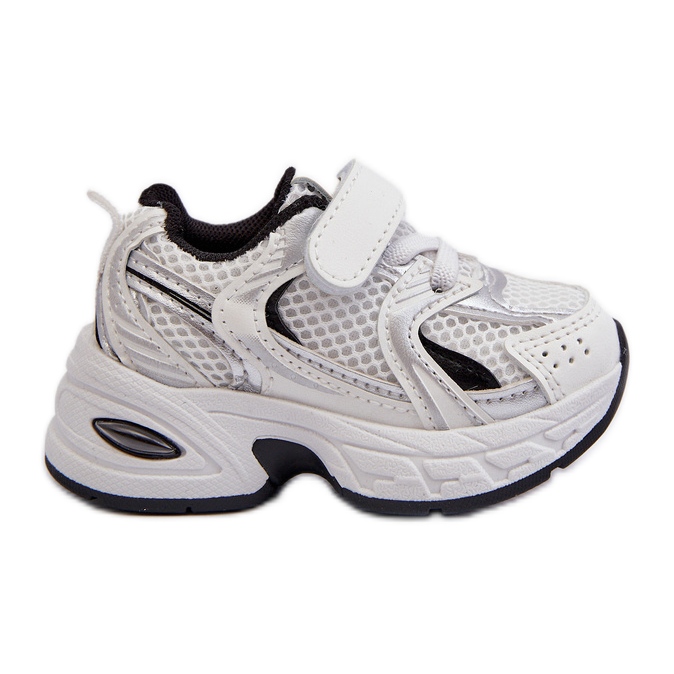 Gyermek tépőzáras tornacipő, fehér és fekete Ephona Gyermek tépőzáras tornacipő, fehér és fekete Ephona