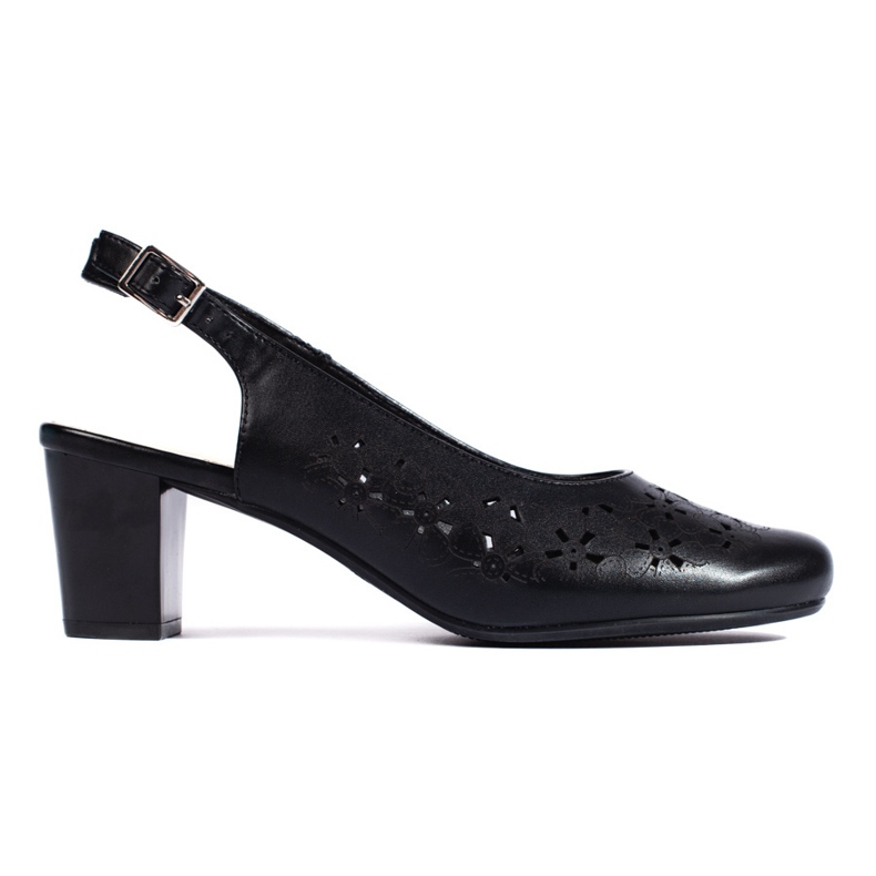 Sergio Leone Női áttört fekete pumpák