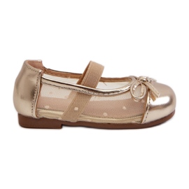 Gyerek balerinacipő masnival, arany Jellema aranysárga