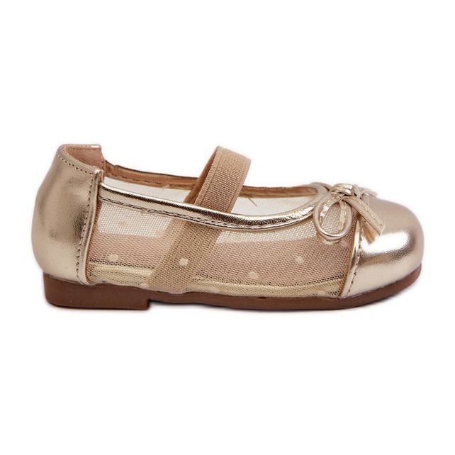 Gyerek balerinacipő masnival, arany Jellema aranysárga