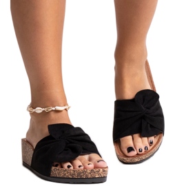 Fekete papucs parafa Ghaza ékkel