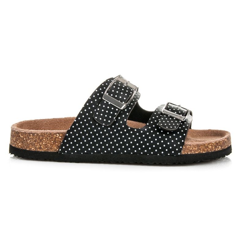 American Club Pöttyös papucs fekete