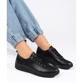 Seastar Női fekete fűzős cipő Seastar Női fekete fűzős cipő