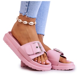 Klasszikus papucs csattal Big Star JJ274A308 Pink rózsaszín