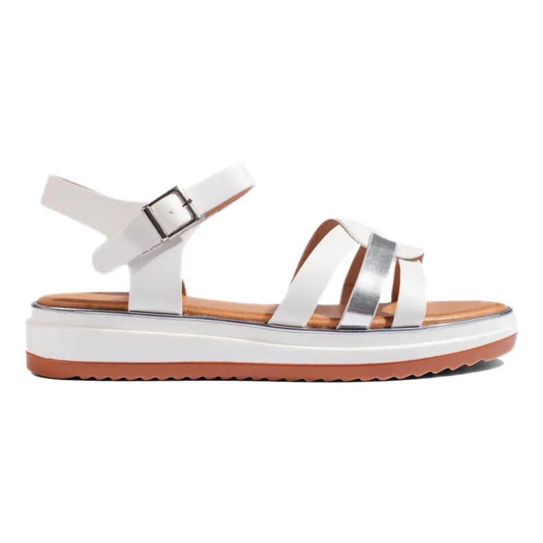 Fehér női platformszandál