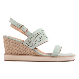 Zöld női ékszandál