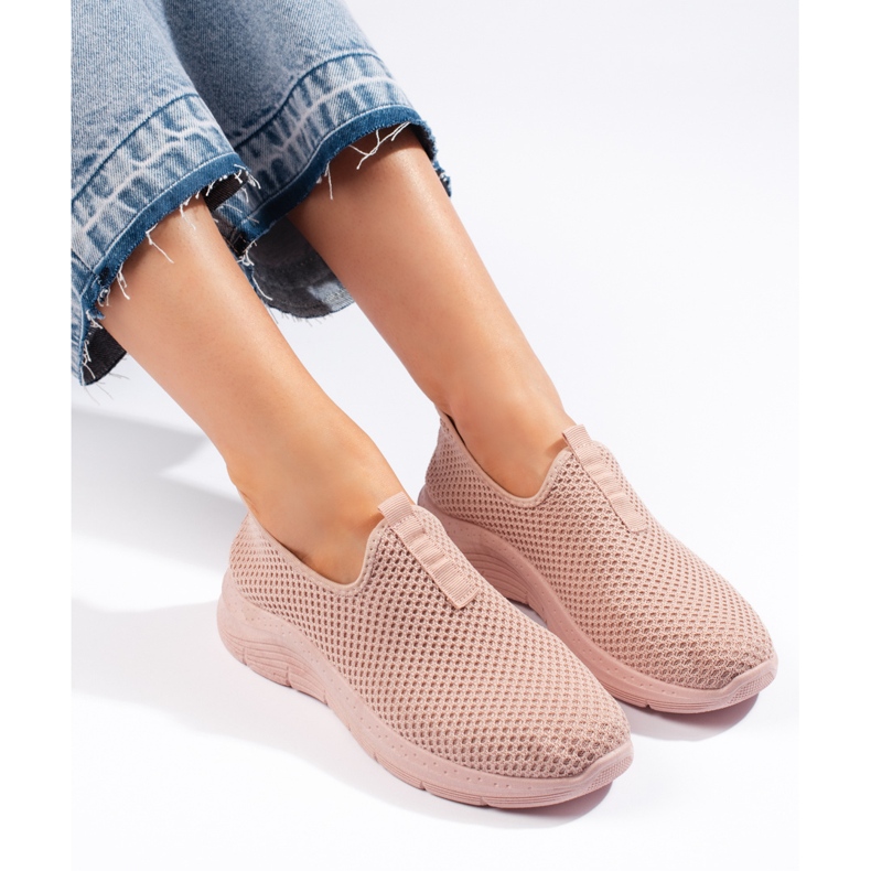 Rózsaszín textil tornacipő