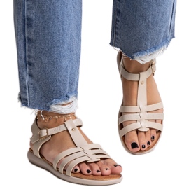 Bézs színű öko bőr szandál a Grimaldától