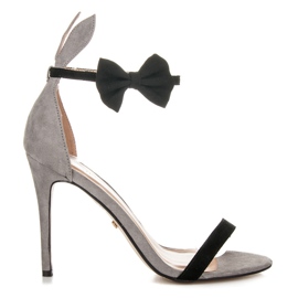 Marquiz Szandál fülekkel és masnival szürke Marquiz Szandál fülekkel és masnival szürke