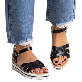 Hikma fekete alacsony ékszandál