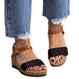 Fekete Malada alacsony parafa ékszandál Fekete Malada alacsony parafa ékszandál