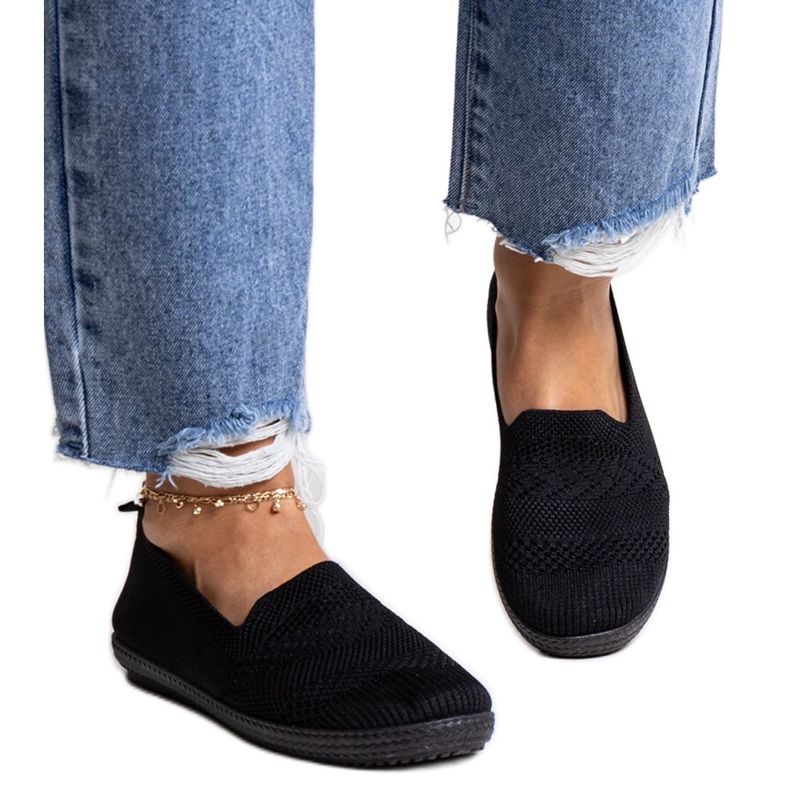 Fekete Shadhi szövet felbújós tornacipő