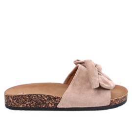 Keitas Khaki parafa papucs masnival bézs