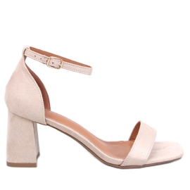 Gaseti Beige magas sarkú szandál bézs Gaseti Beige magas sarkú szandál bézs