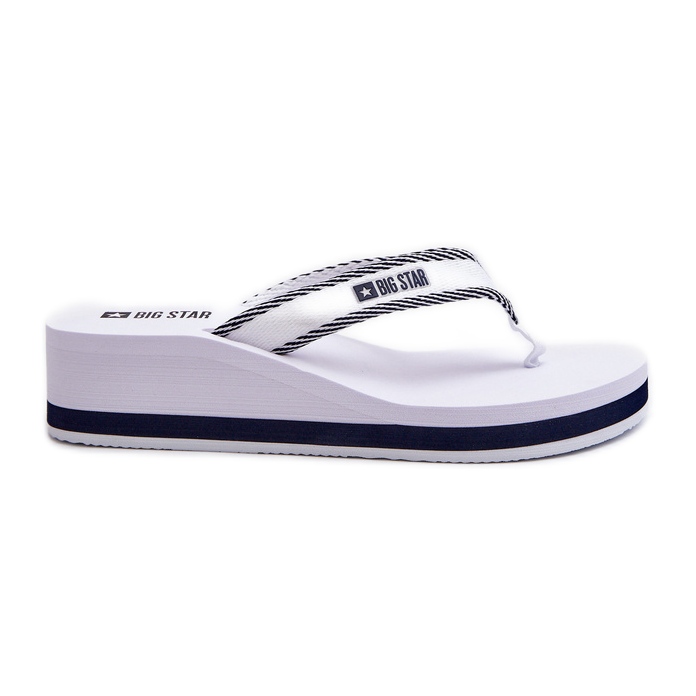 Női Wedge Flip-Flops Big Star NN274A726 fehér Női Wedge Flip-Flops Big Star NN274A726 fehér
