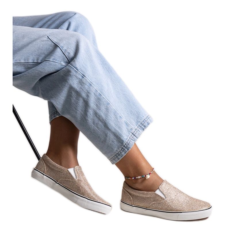 Arany fényes Lublubah tornacipő aranysárga