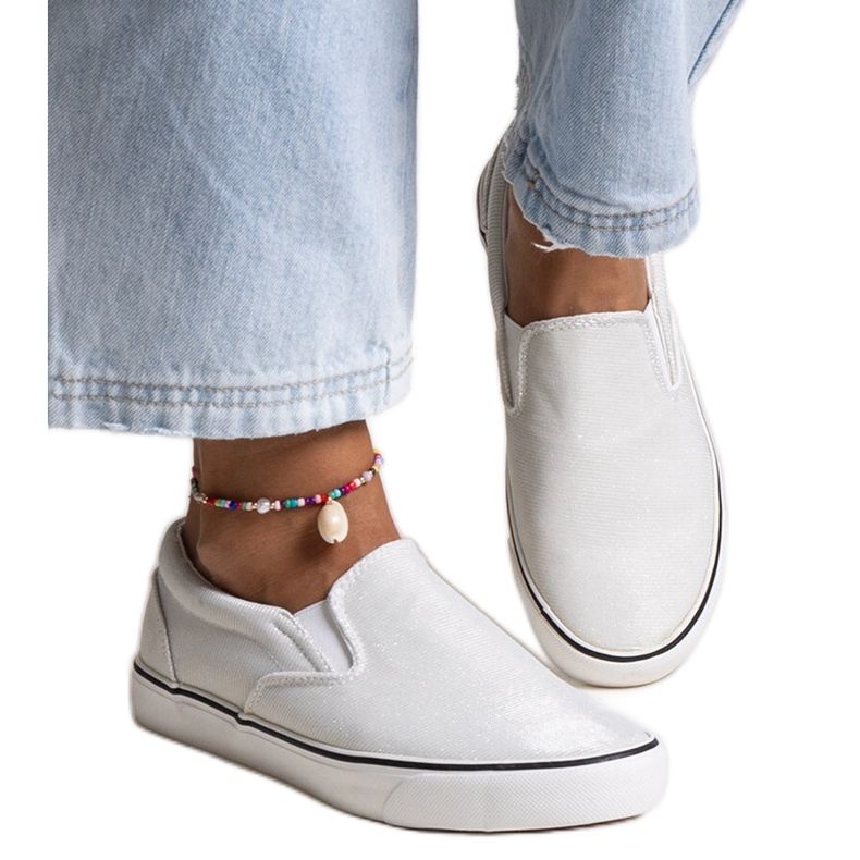 Fehér fényes Lublubah tornacipő