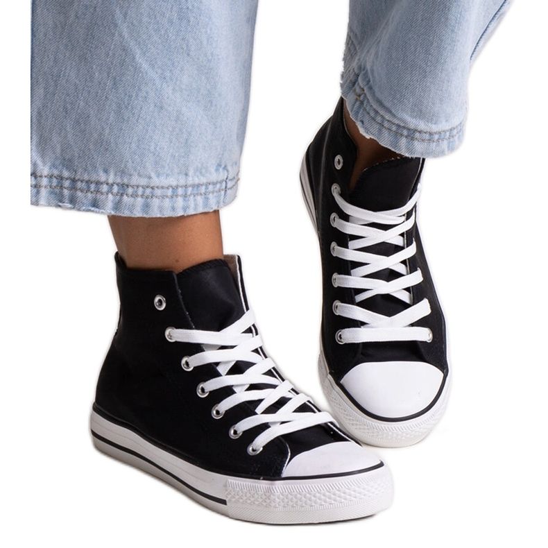 Efren fekete magas szárú tornacipő