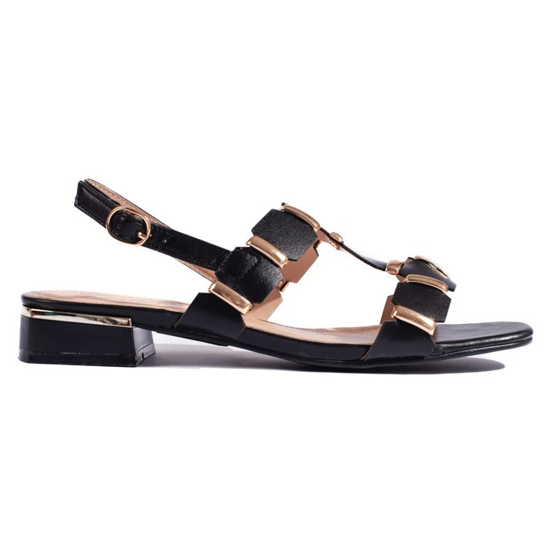 Fekete elegáns női szandál