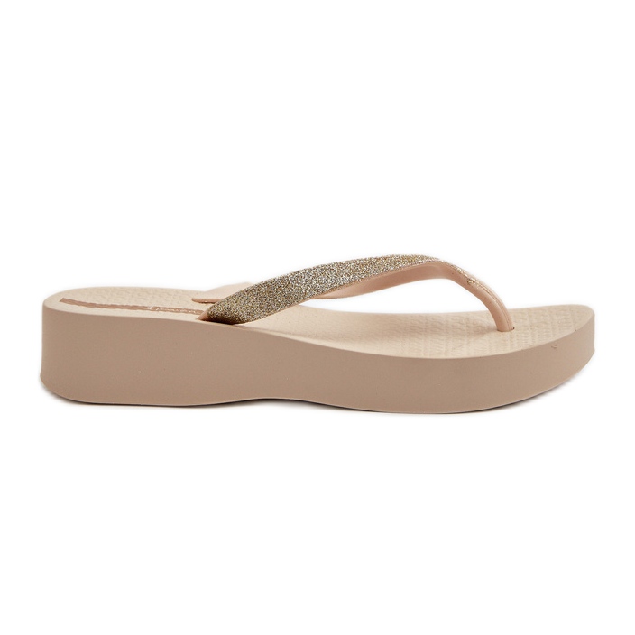 Női papucs csillogó pánttal 83386 Ipanema Mesh Chic Plat Fem Beige bézs