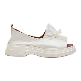 Zazoo 2939 női bőr szandál masnival, fehér Zazoo 2939 női bőr szandál masnival, fehér