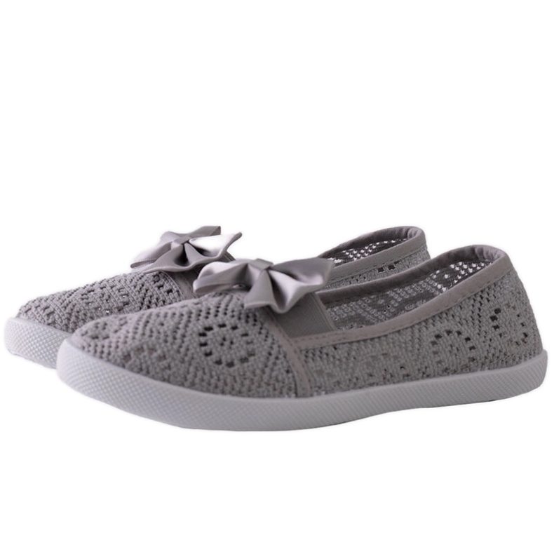 Szürke áttört Bubby gyerek balerinacipő
