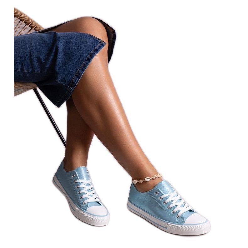 Rashidah kék fényes tornacipő