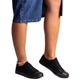 Fekete fényes Rashidah tornacipő Fekete fényes Rashidah tornacipő